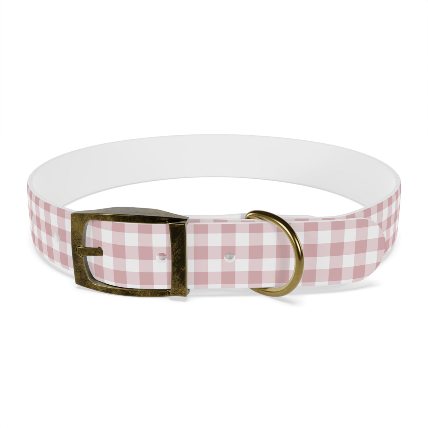 Chic Pink Gingham Dog Collar - Pink Plaid Cat Collar