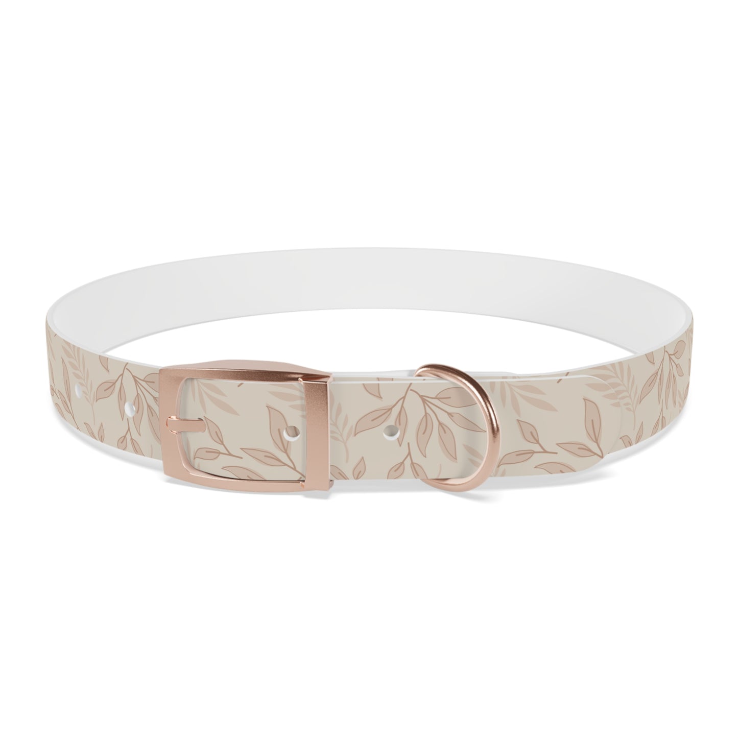 Dog Collar - Warm Beige Floral Wedding Dog Collar