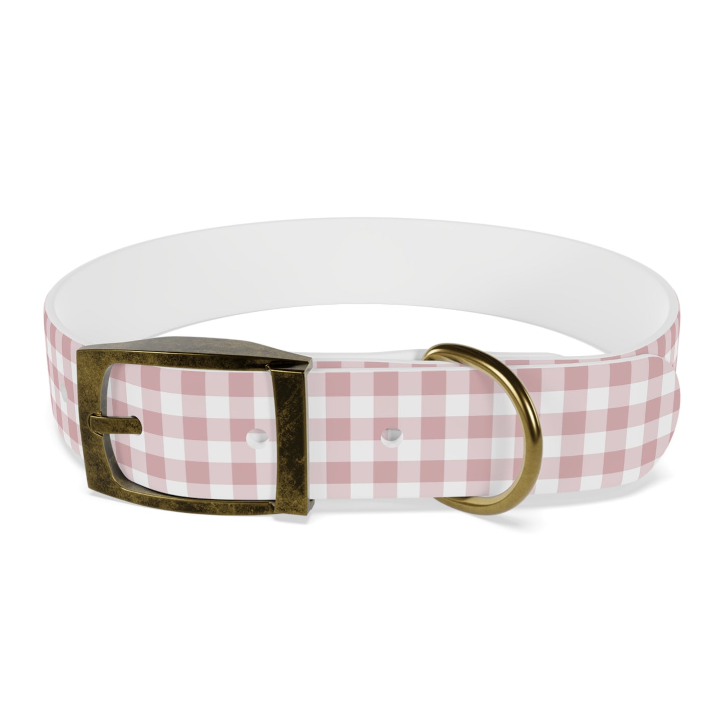 Chic Pink Gingham Dog Collar - Pink Plaid Cat Collar