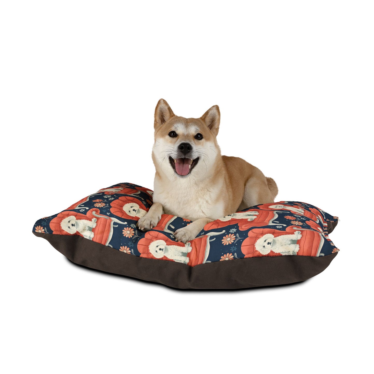 Cozy Poodle Pet Bed for Dogs and Cats