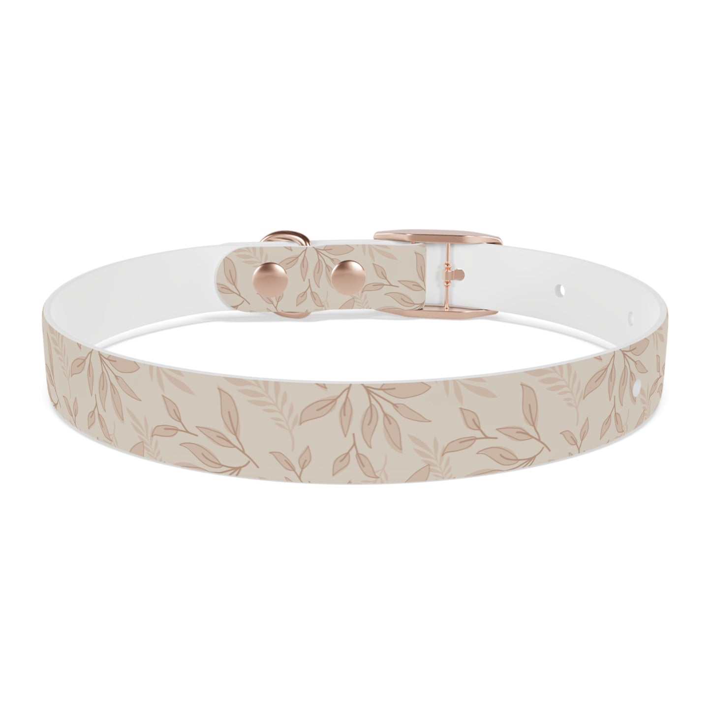 Dog Collar - Warm Beige Floral Wedding Dog Collar