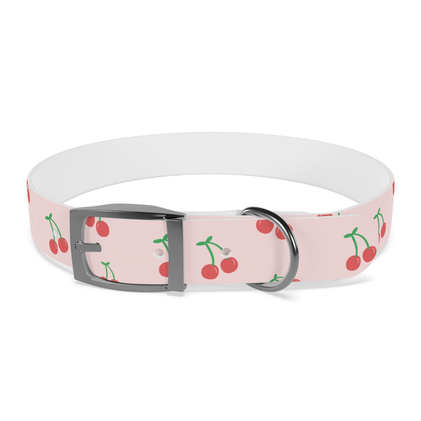 Cherry Print Waterproof Dog Collar