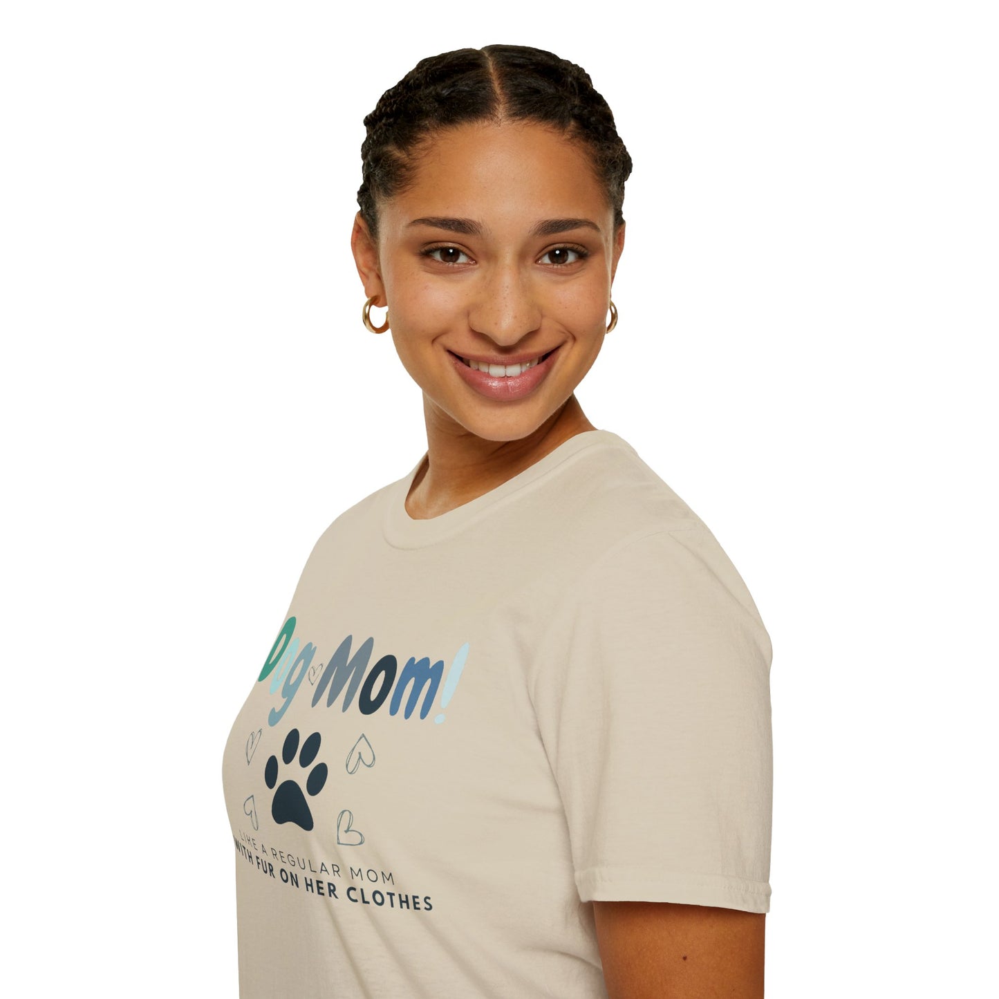 Dog Mom T-Shirt | Perfect Gift for Pet Lovers | Softstyle Unisex Tee | Fur Mom mother's day Shirt