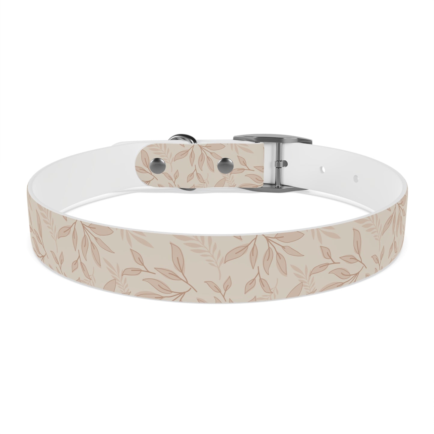 Dog Collar - Warm Beige Floral Wedding Dog Collar