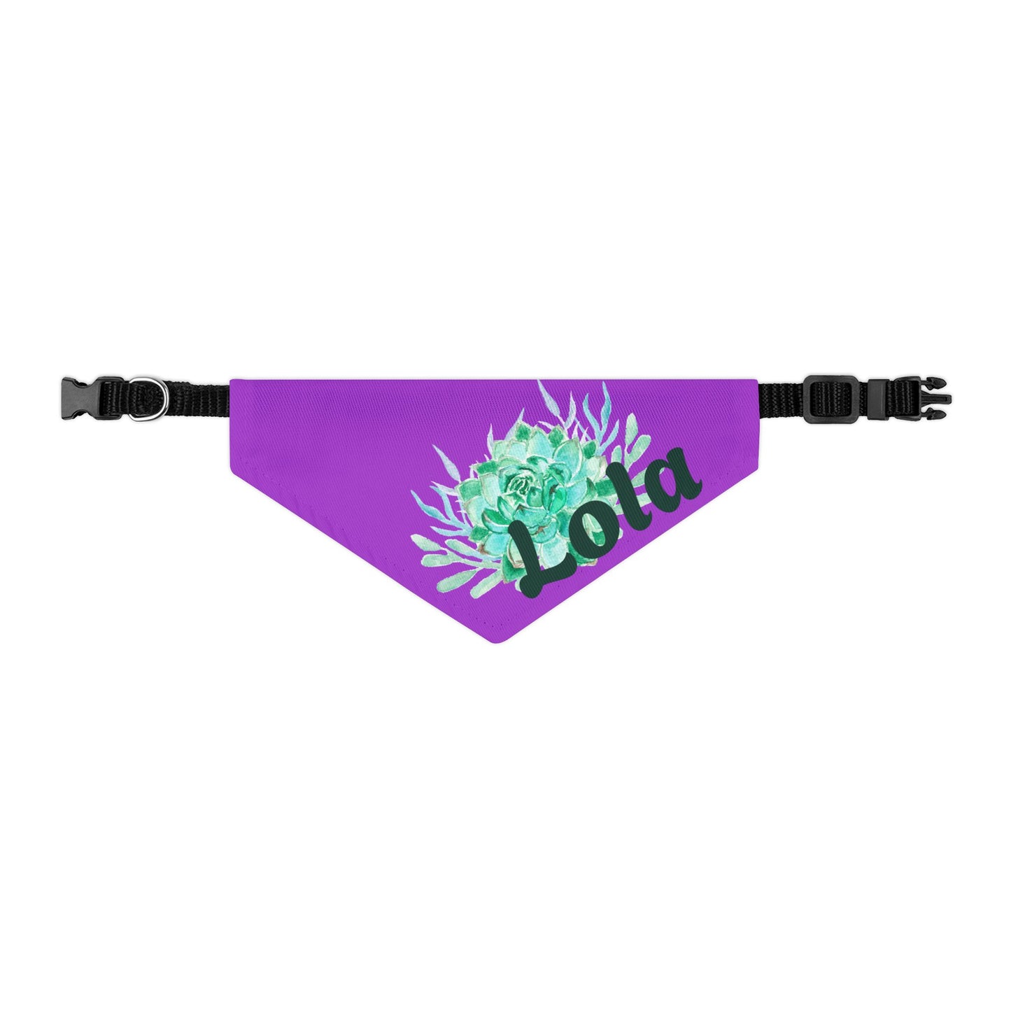 Pet Bandana Collar with Succulent