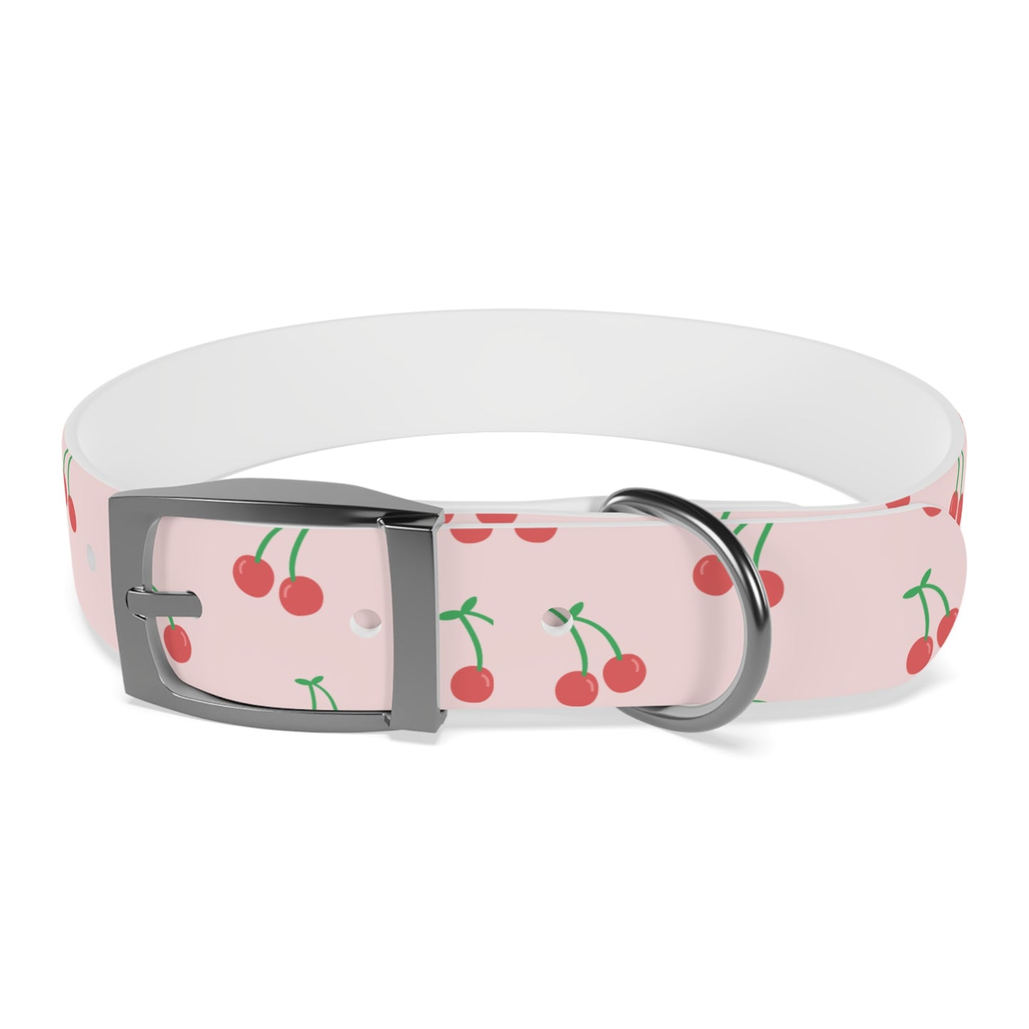 Cherry Print Waterproof Dog Collar