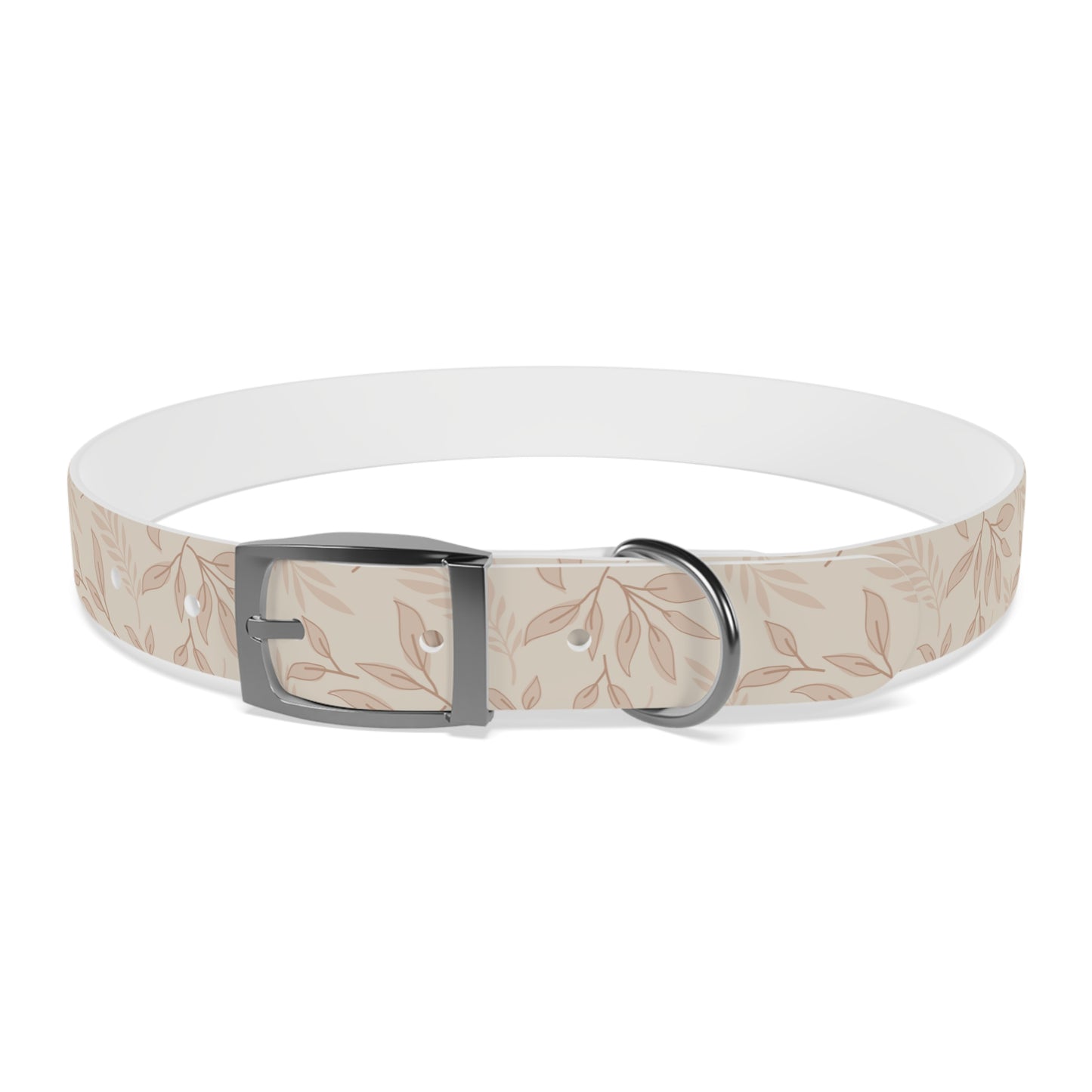 Dog Collar - Warm Beige Floral Wedding Dog Collar