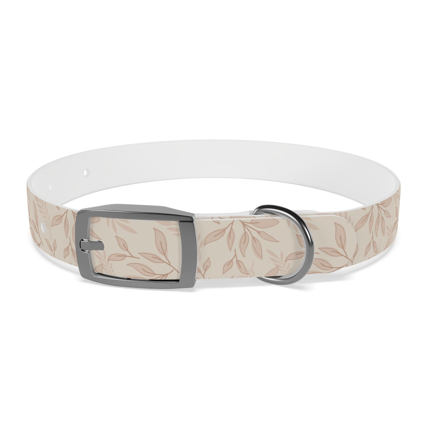Dog Collar - Warm Beige Floral Wedding Dog Collar