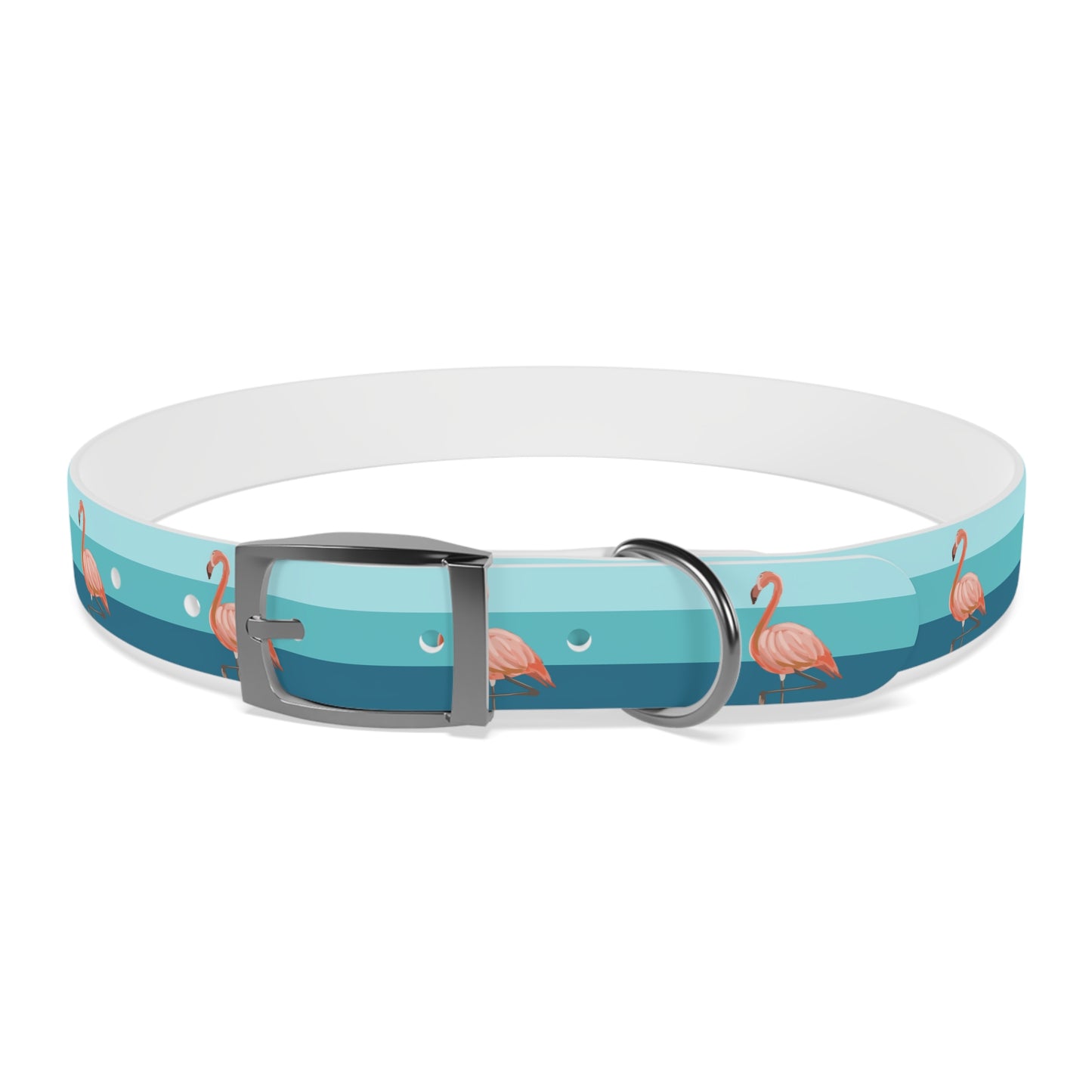 Personalized Striped Blue Dog Collar