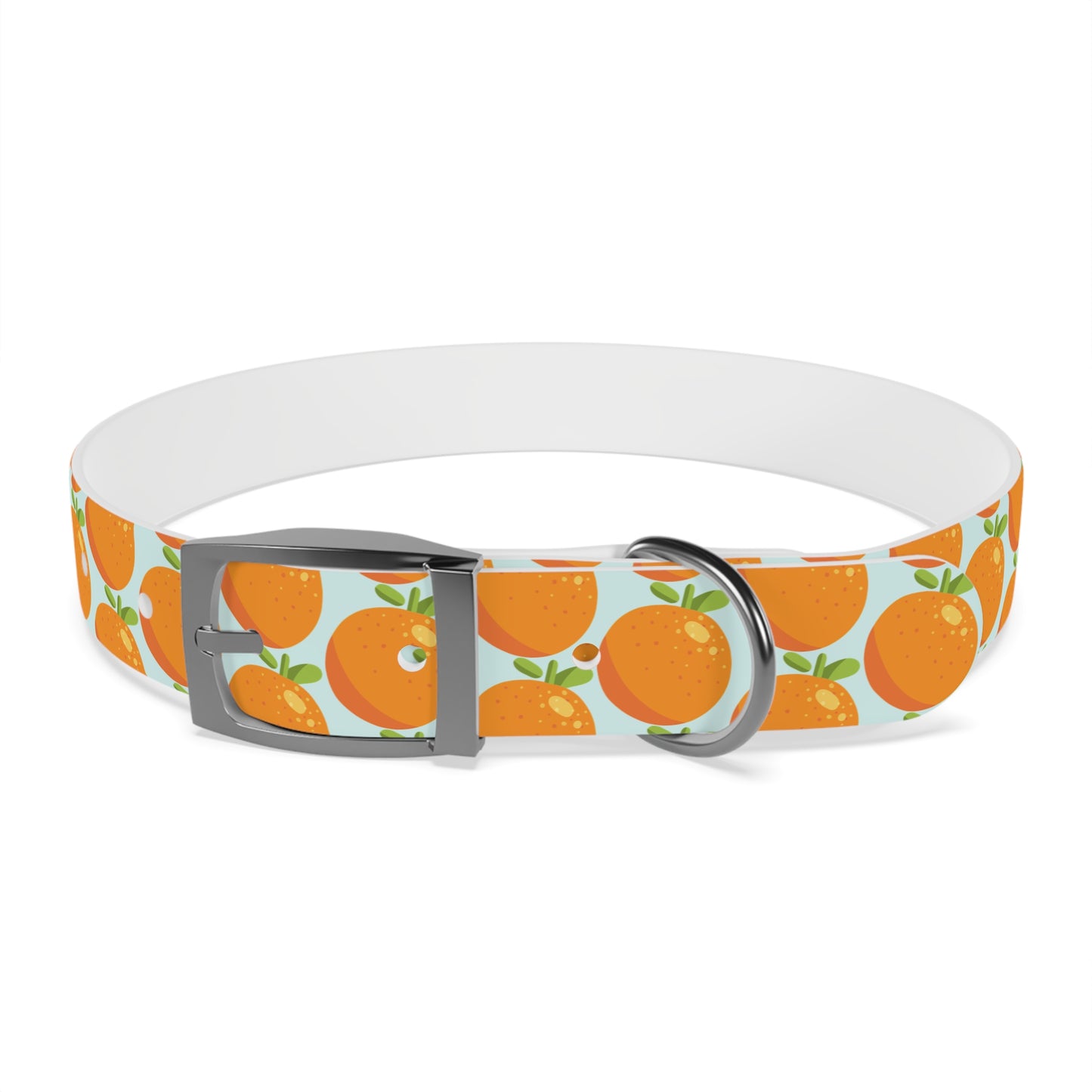 Teal and Orange Waterproof Dog Collar - personalized