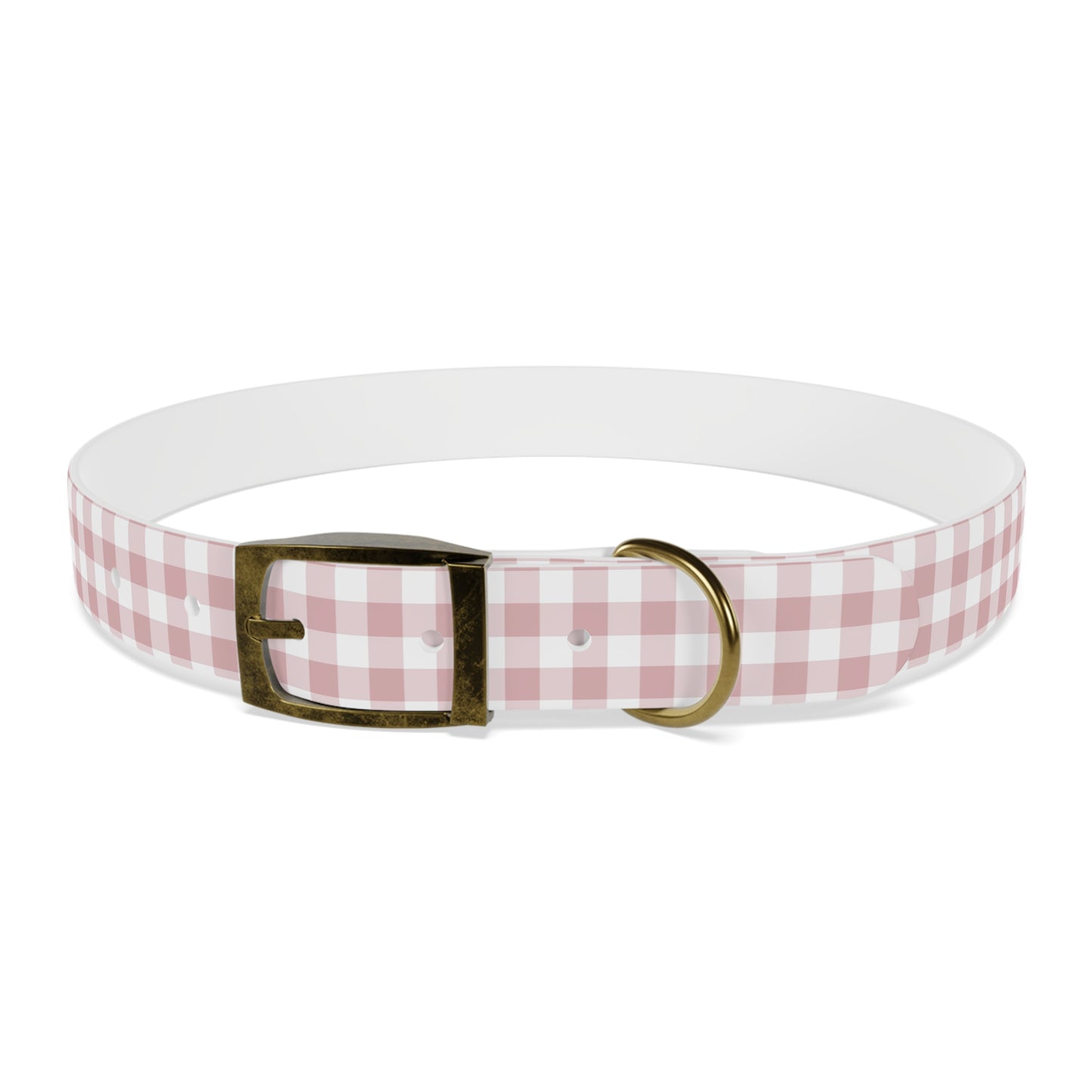 Chic Pink Gingham Dog Collar - Pink Plaid Cat Collar