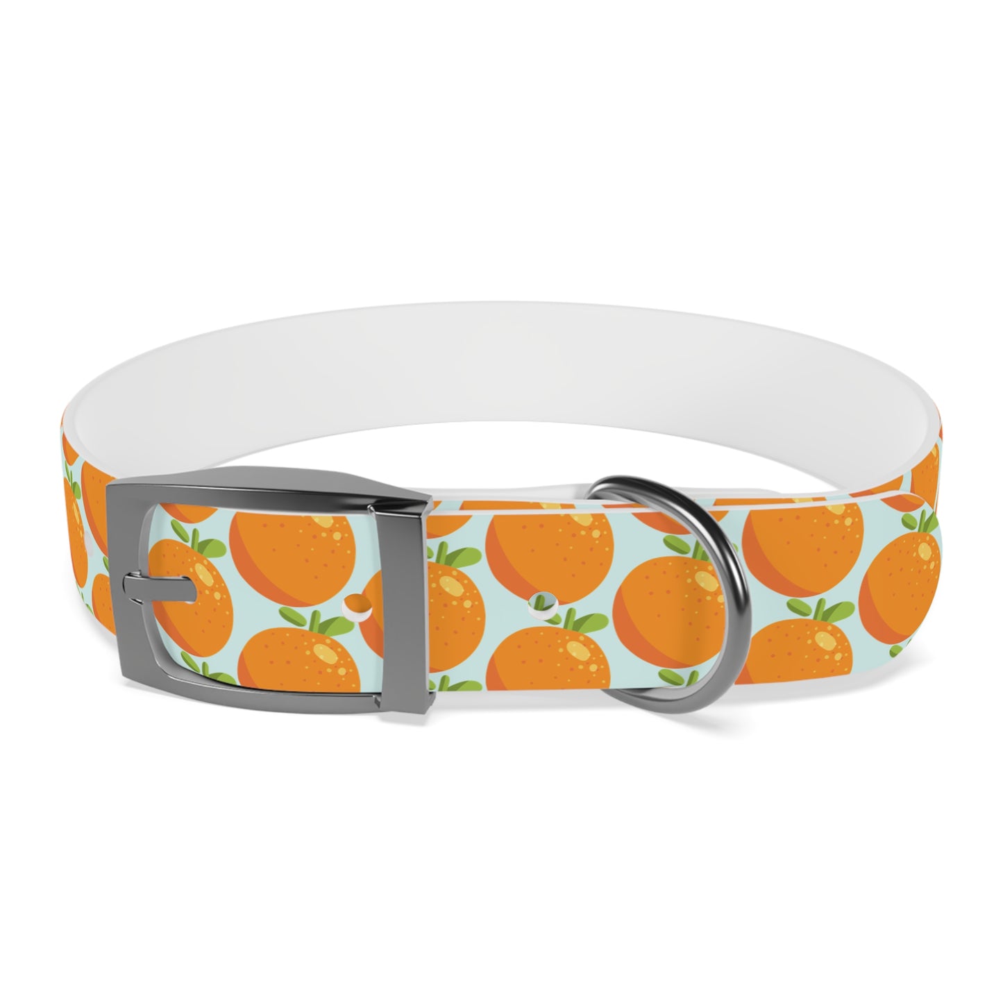 Teal and Orange Waterproof Dog Collar - personalized