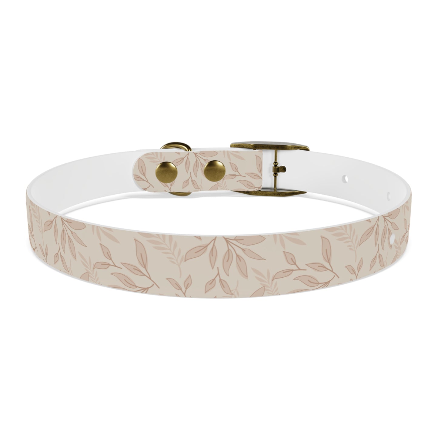 Dog Collar - Warm Beige Floral Wedding Dog Collar