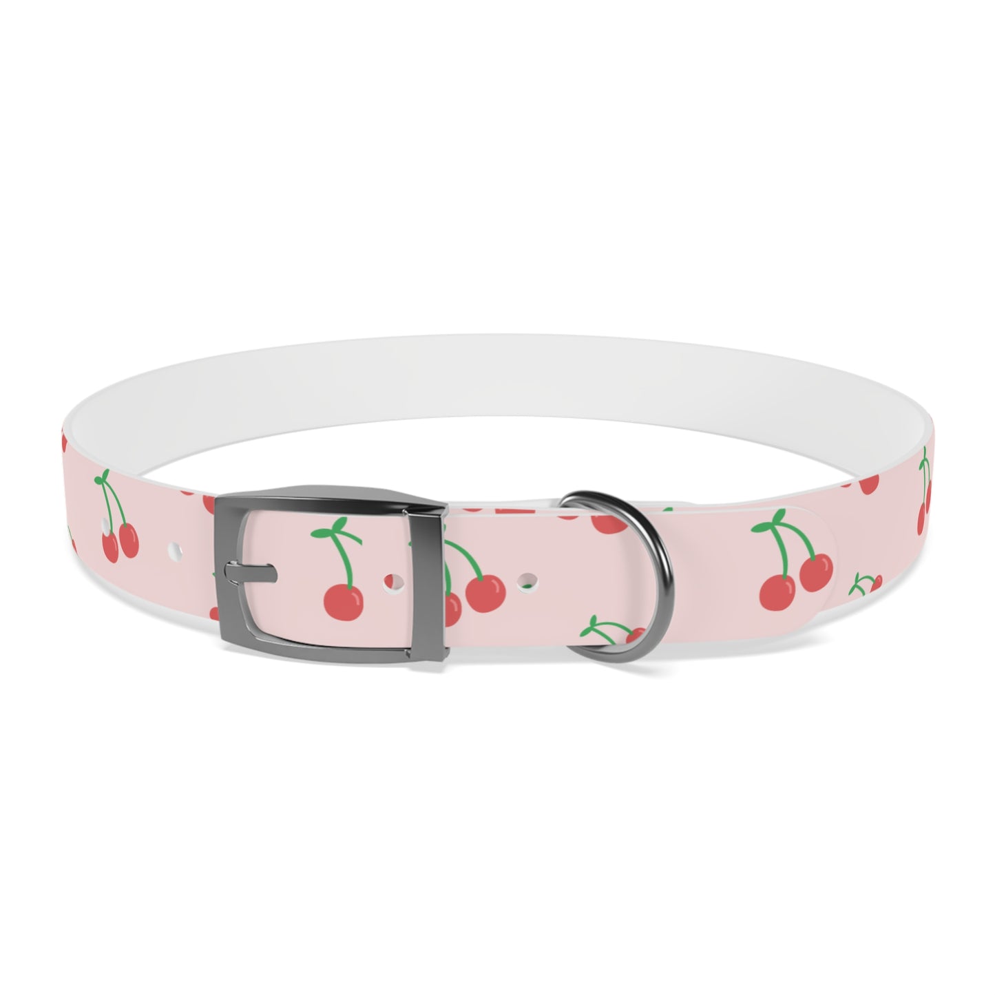 Cherry Print Waterproof Dog Collar