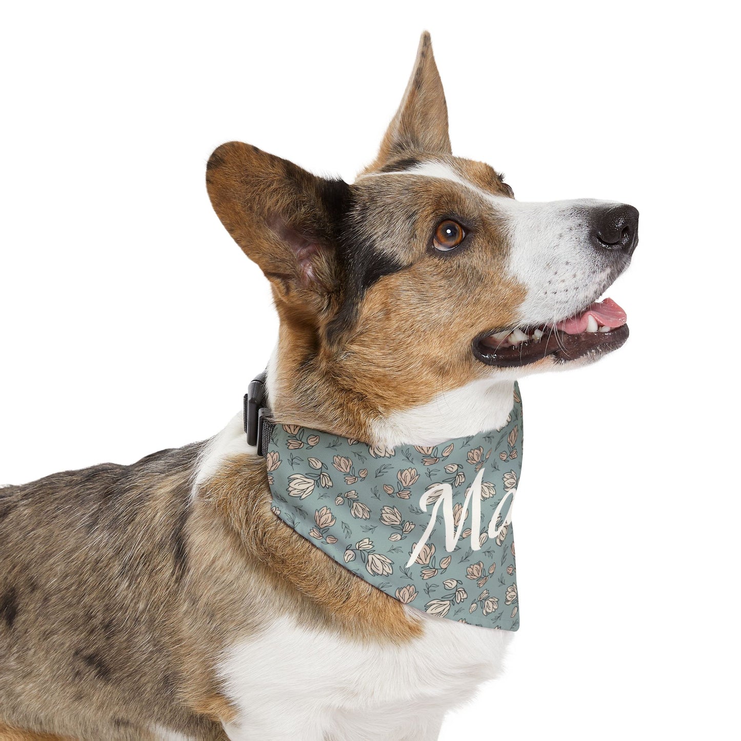 Wedding Bandana Collar Teal and Soft Pink