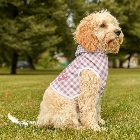 Personalized Pink gingham Pet Hoodie