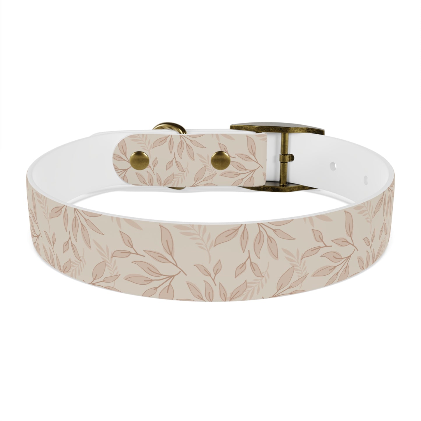 Dog Collar - Warm Beige Floral Wedding Dog Collar