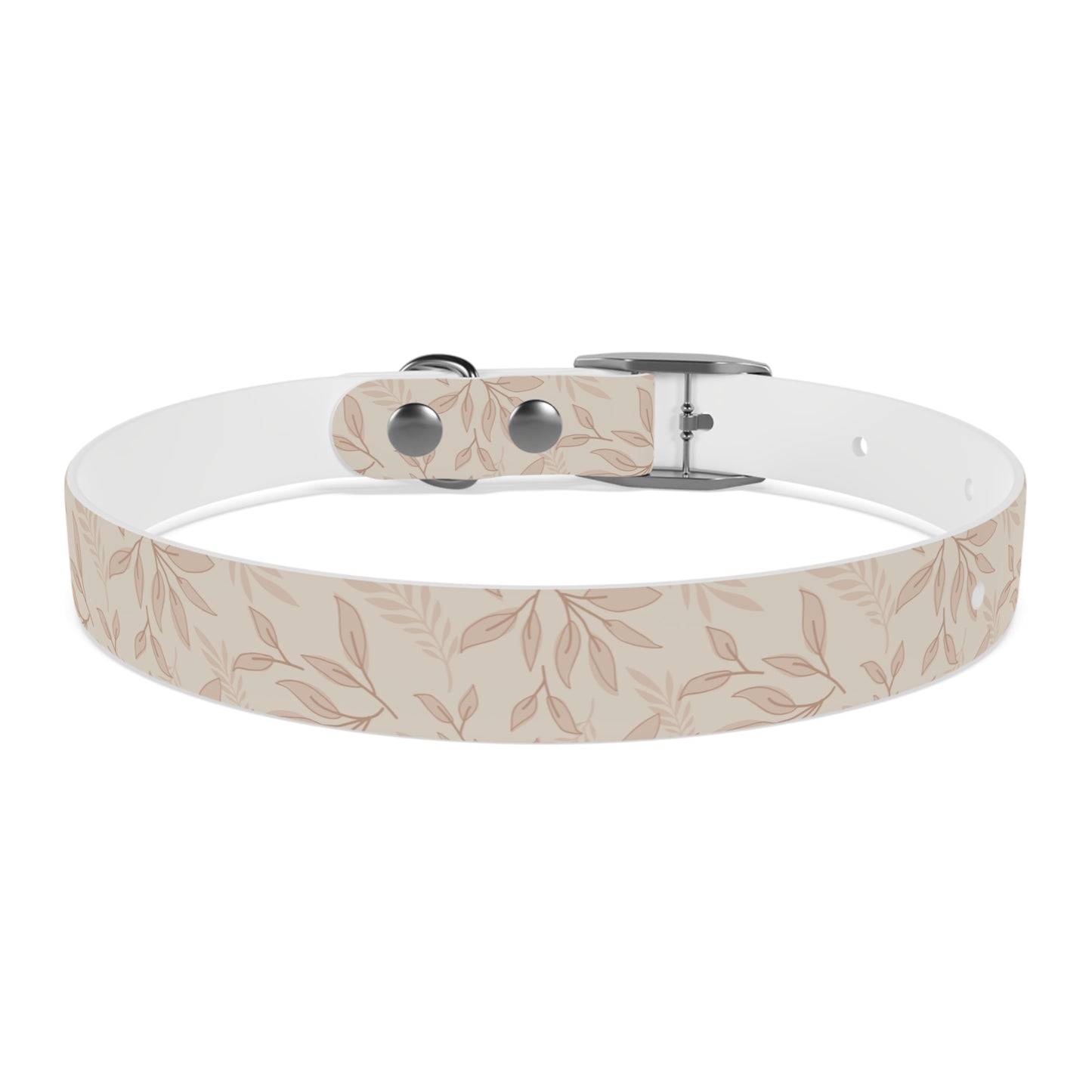 Dog Collar - Warm Beige Floral Wedding Dog Collar