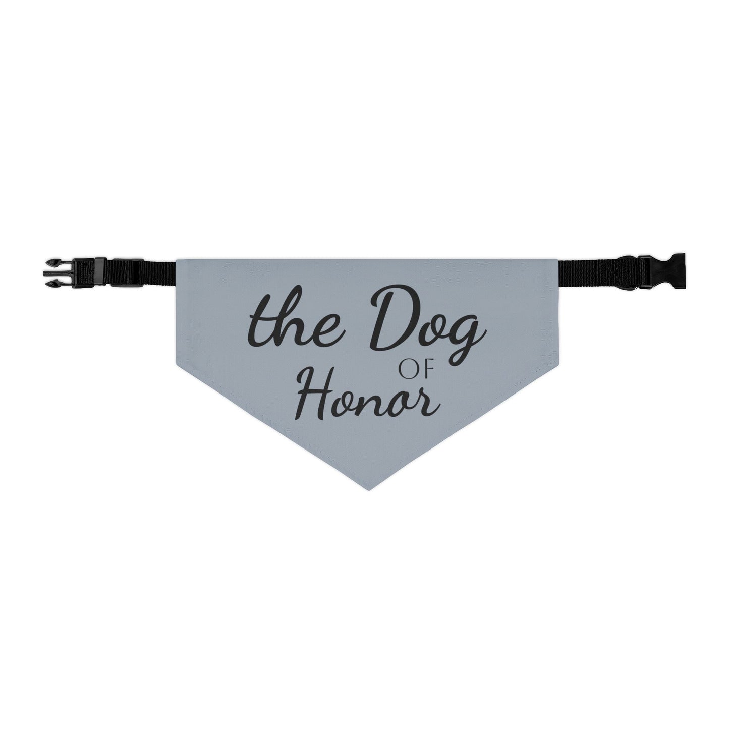 Pet Bandana Collar Dog of Honor Metal Grey