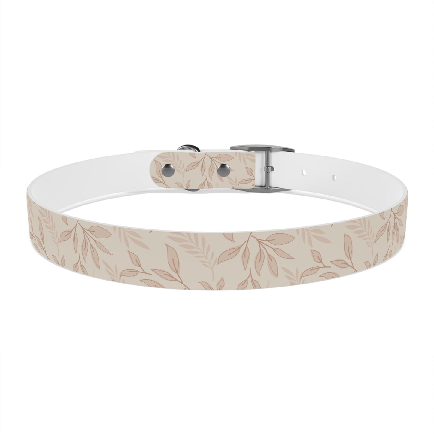 Dog Collar - Warm Beige Floral Wedding Dog Collar