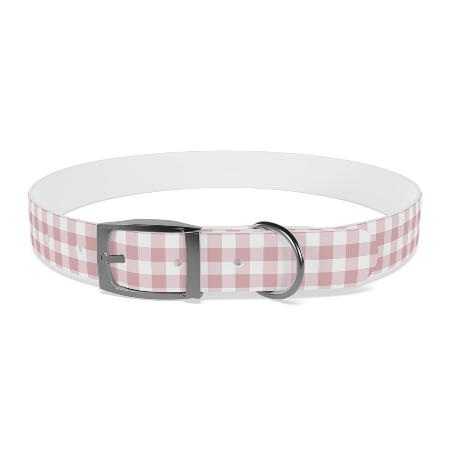 Chic Pink Gingham Dog Collar - Pink Plaid Cat Collar