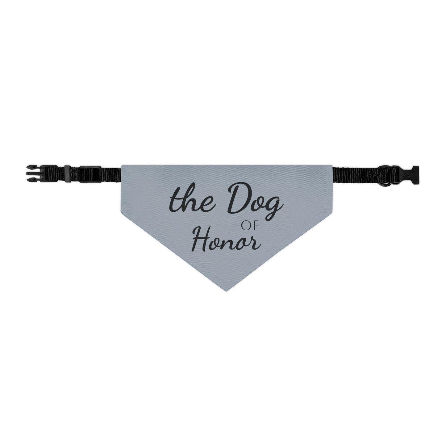 Pet Bandana Collar Dog of Honor Metal Grey