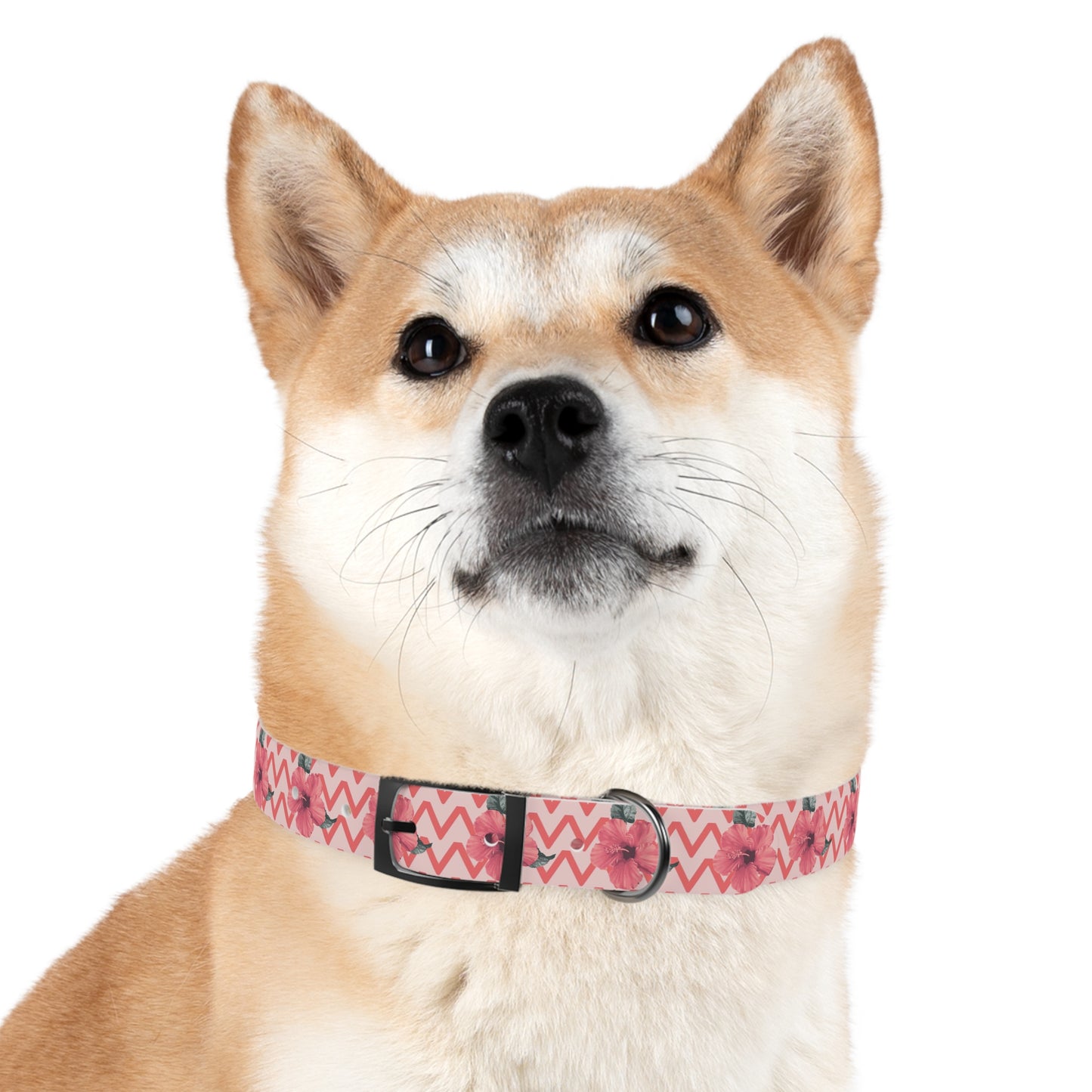 Hibiscus Flower Waterproof Dog Collar