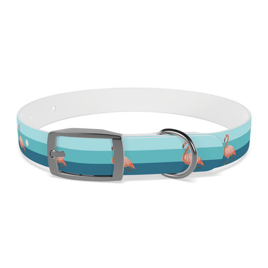 Personalized Striped Blue Dog Collar
