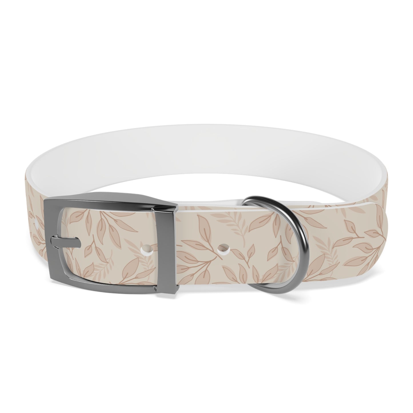 Dog Collar - Warm Beige Floral Wedding Dog Collar