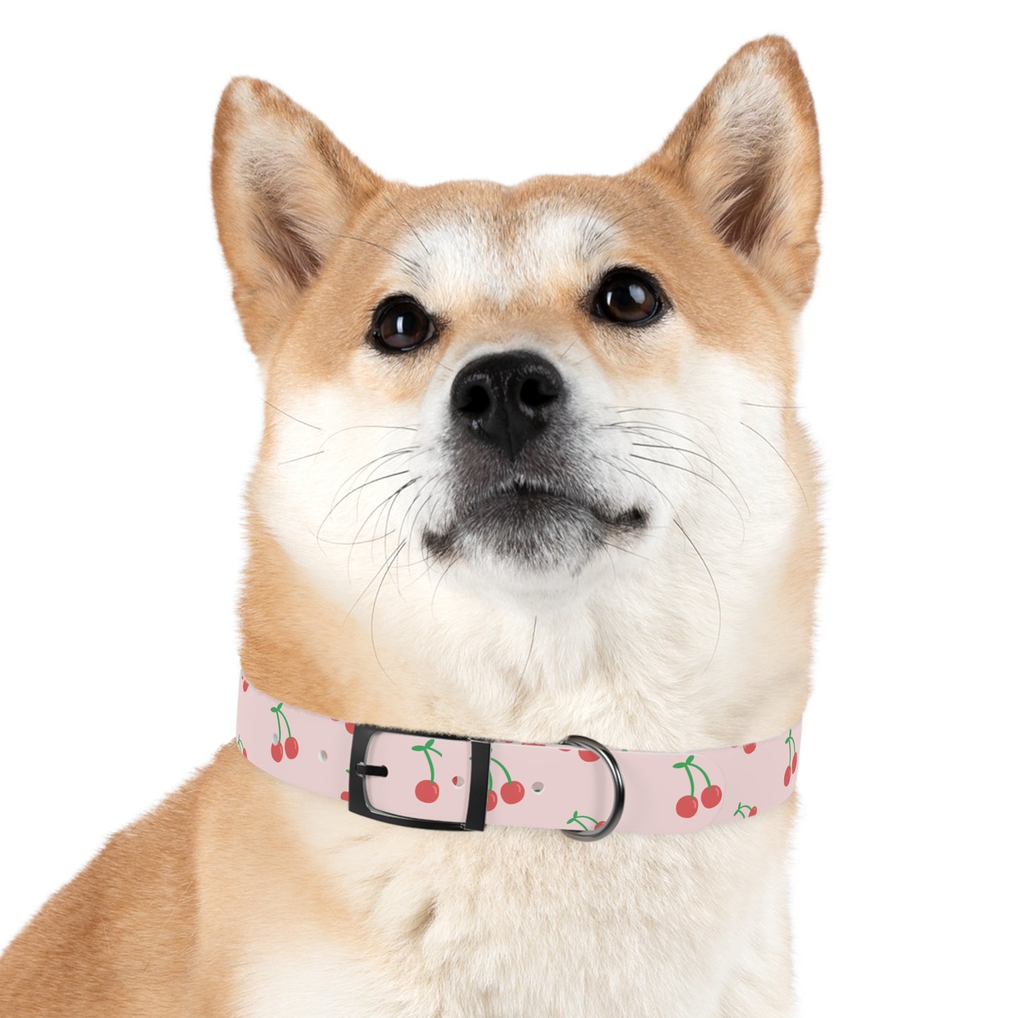 Cherry Print Waterproof Dog Collar