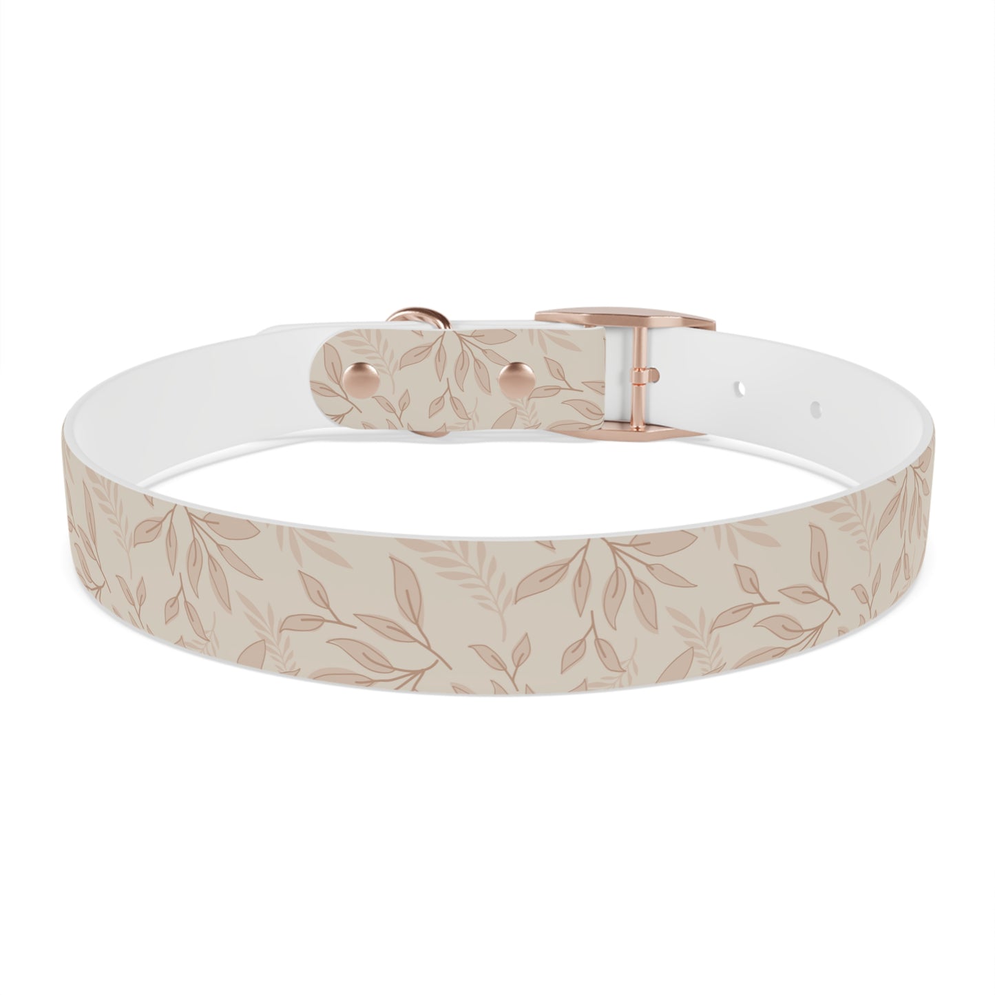 Dog Collar - Warm Beige Floral Wedding Dog Collar