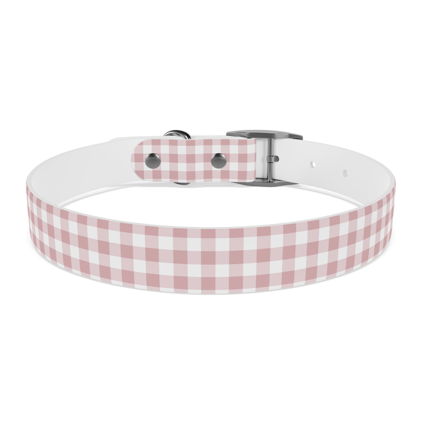 Chic Pink Gingham Dog Collar - Pink Plaid Cat Collar