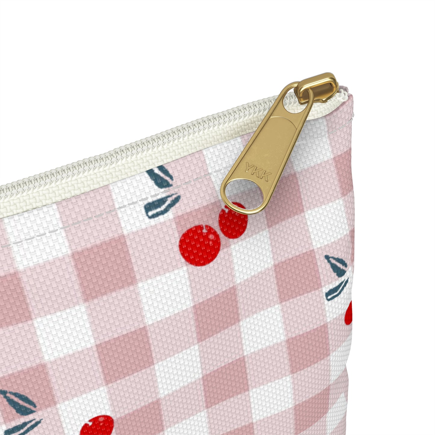 Chic Cherry Print Accessory Pouch - Perfect for Travel & Organization