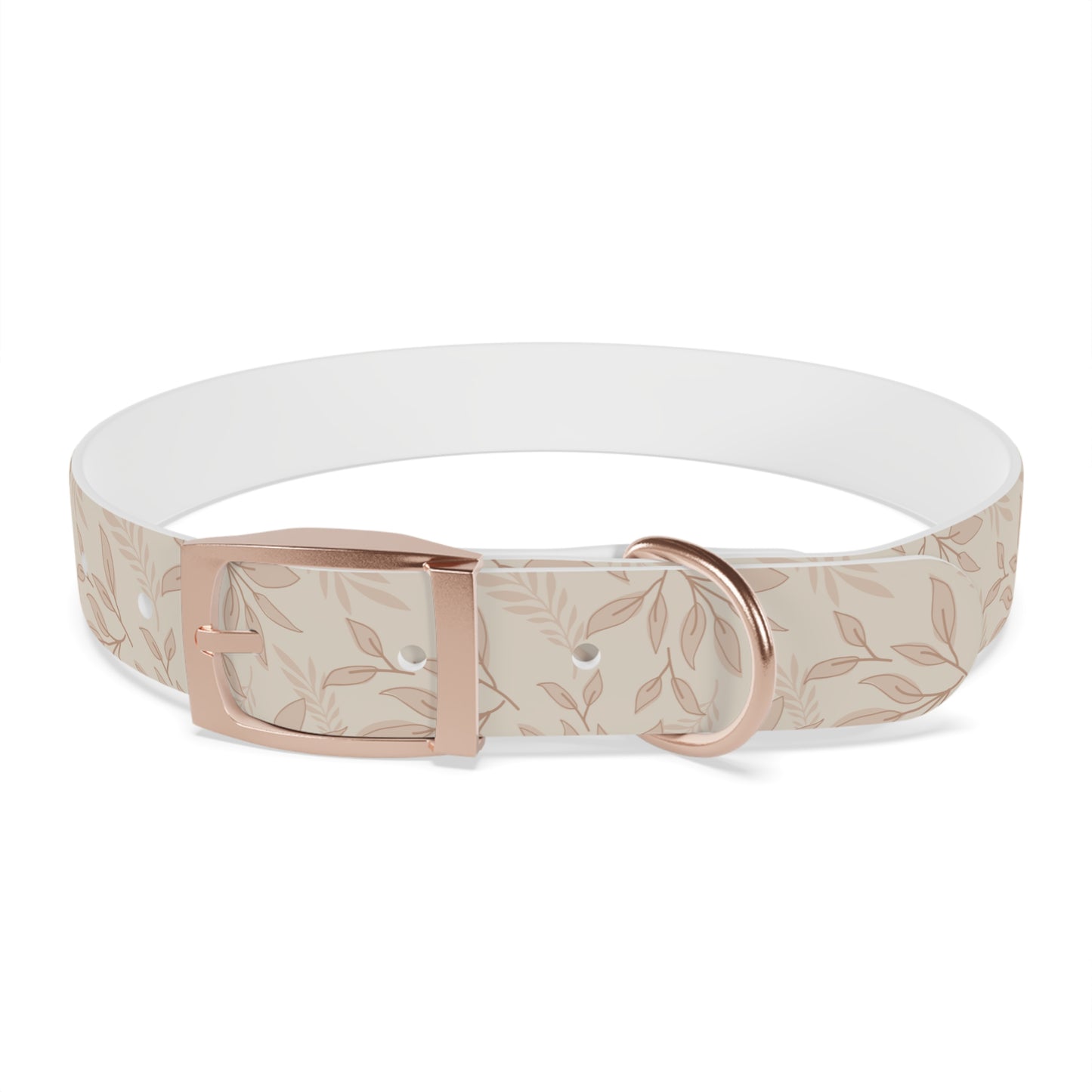 Dog Collar - Warm Beige Floral Wedding Dog Collar