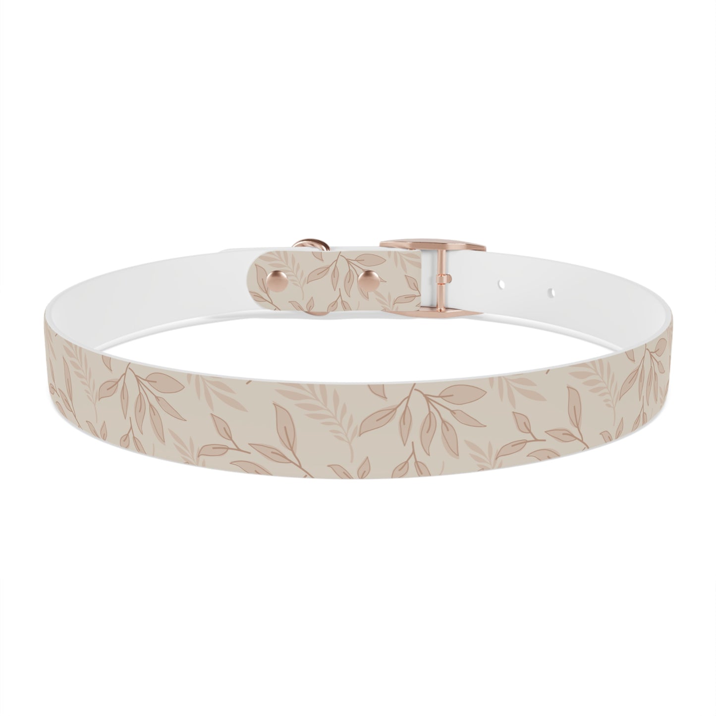 Dog Collar - Warm Beige Floral Wedding Dog Collar