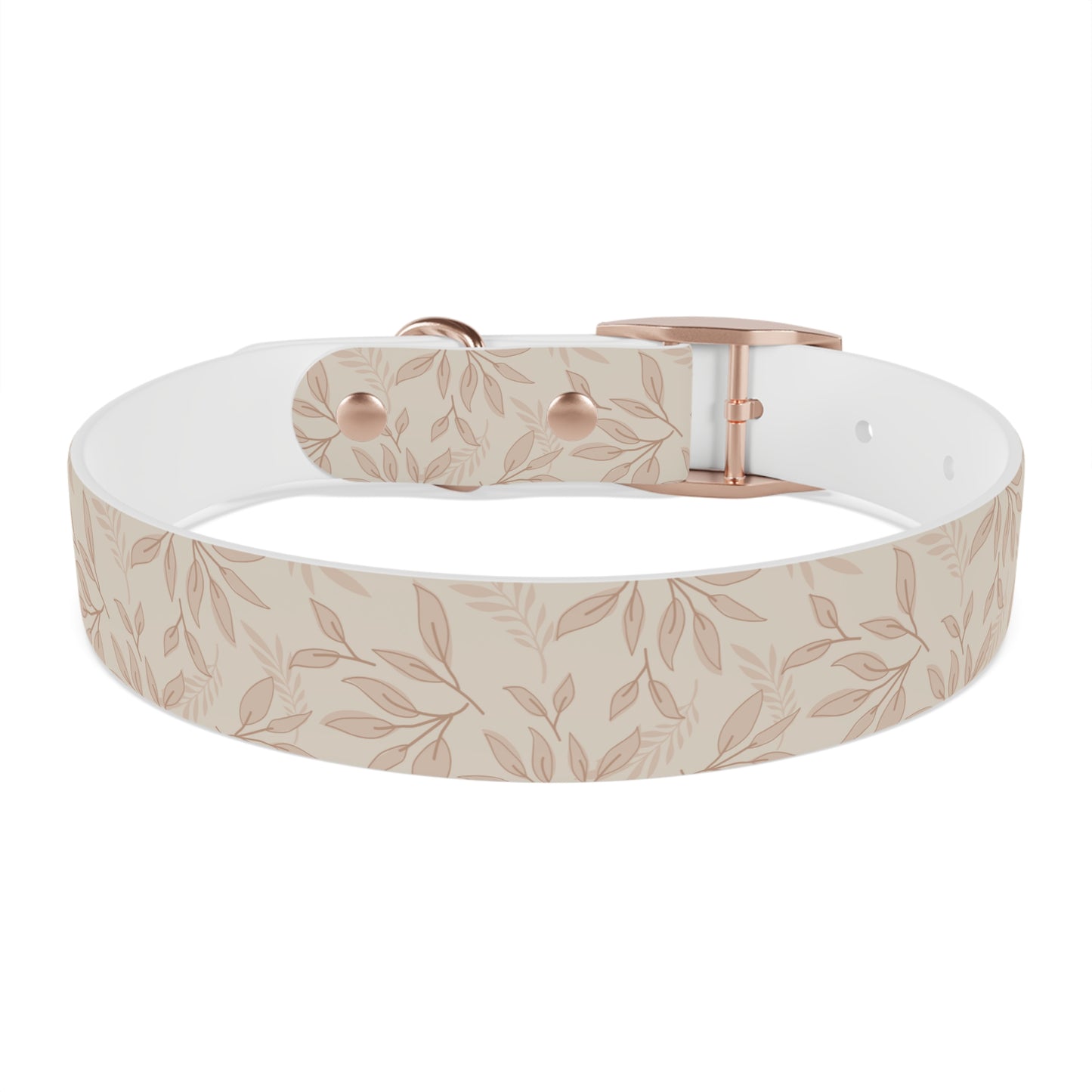 Dog Collar - Warm Beige Floral Wedding Dog Collar