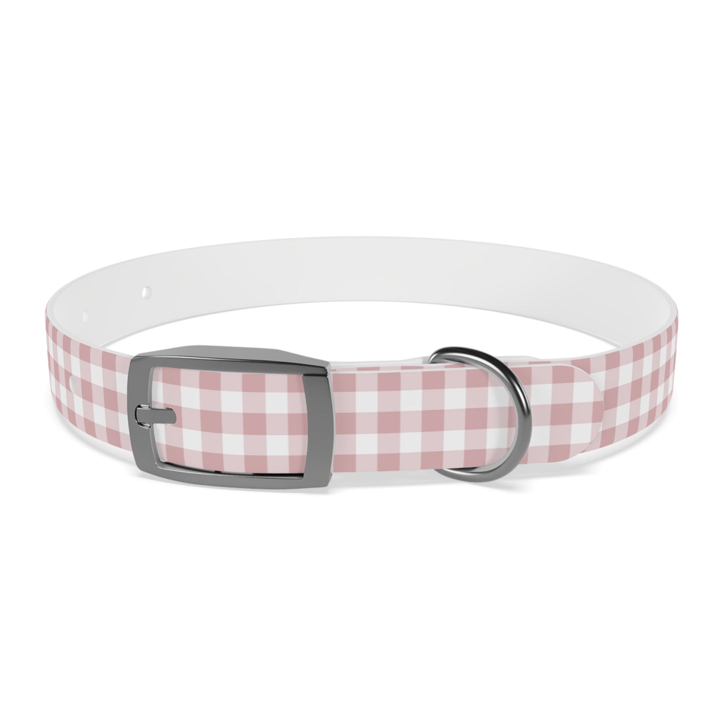 Chic Pink Gingham Dog Collar - Pink Plaid Cat Collar