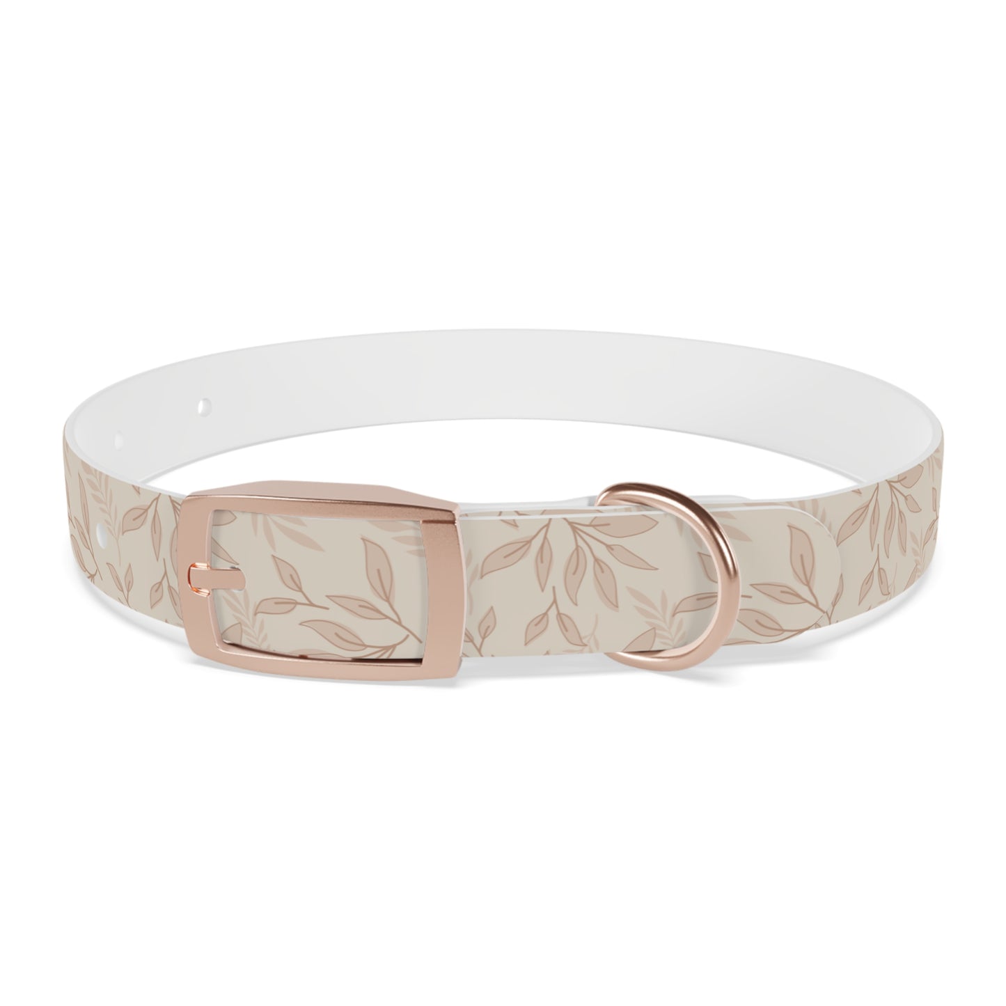 Dog Collar - Warm Beige Floral Wedding Dog Collar