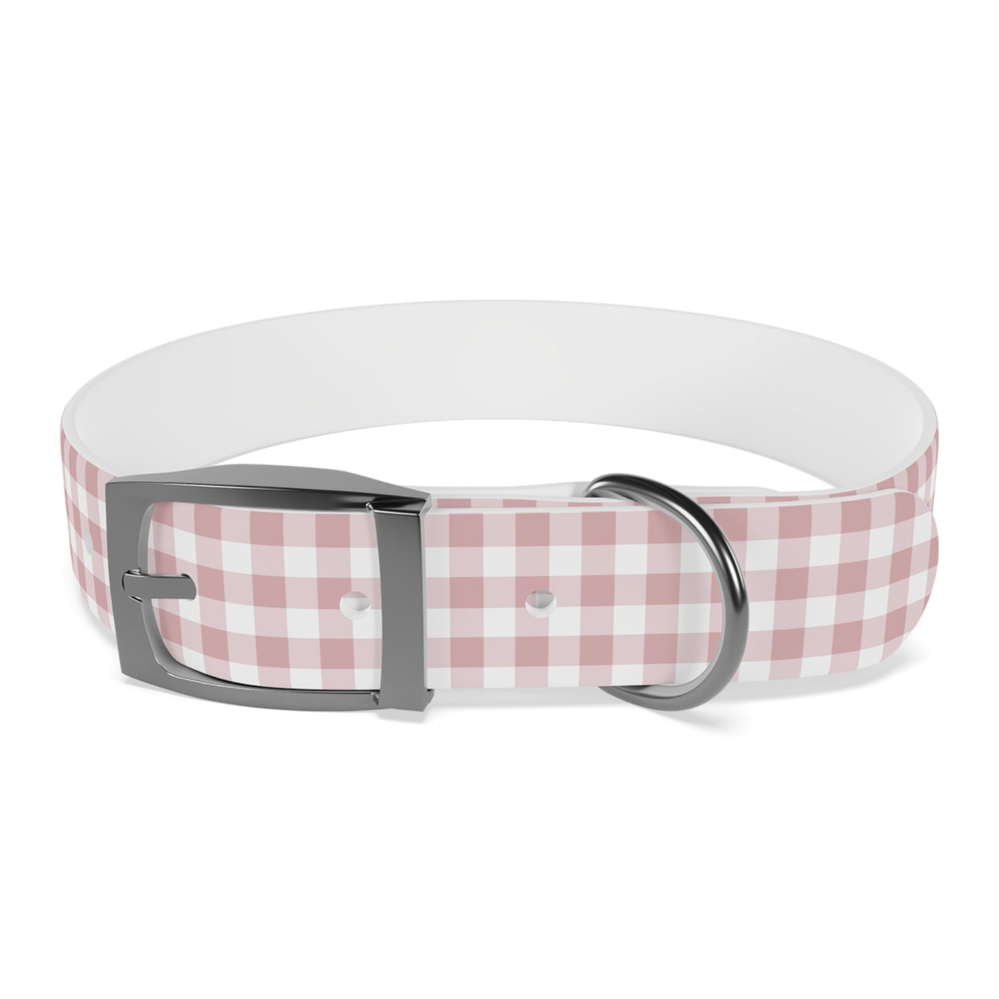 Chic Pink Gingham Dog Collar - Pink Plaid Cat Collar