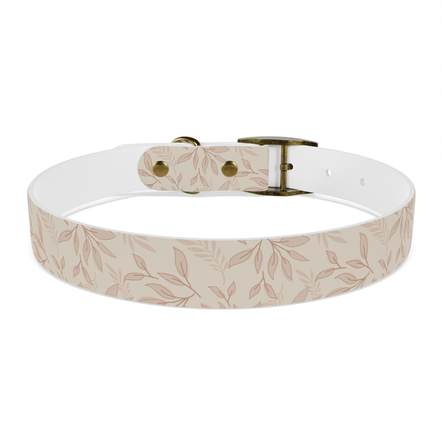 Dog Collar - Warm Beige Floral Wedding Dog Collar