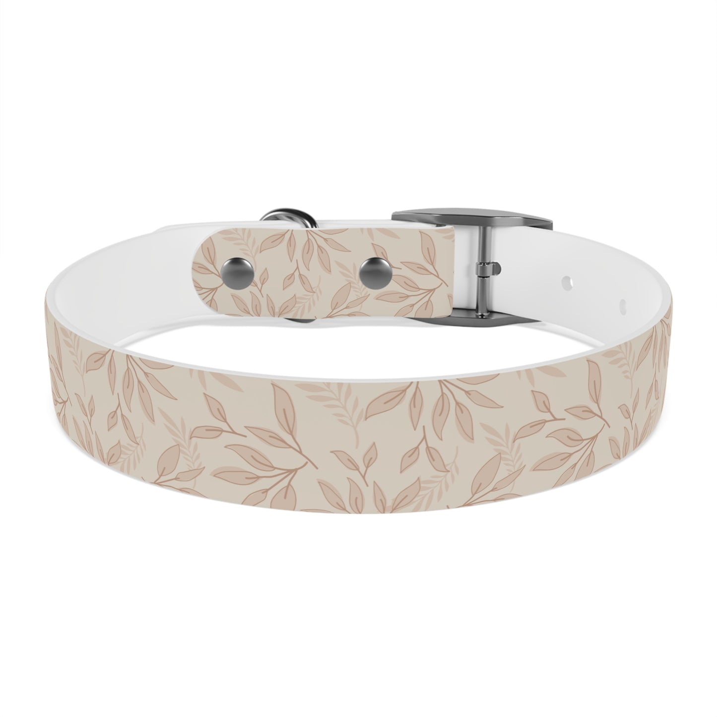 Dog Collar - Warm Beige Floral Wedding Dog Collar
