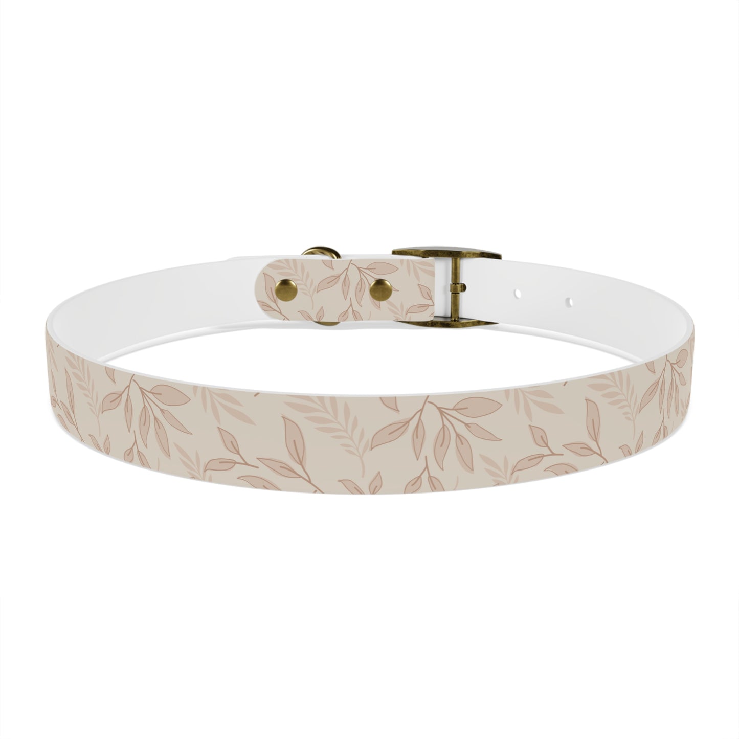 Dog Collar - Warm Beige Floral Wedding Dog Collar