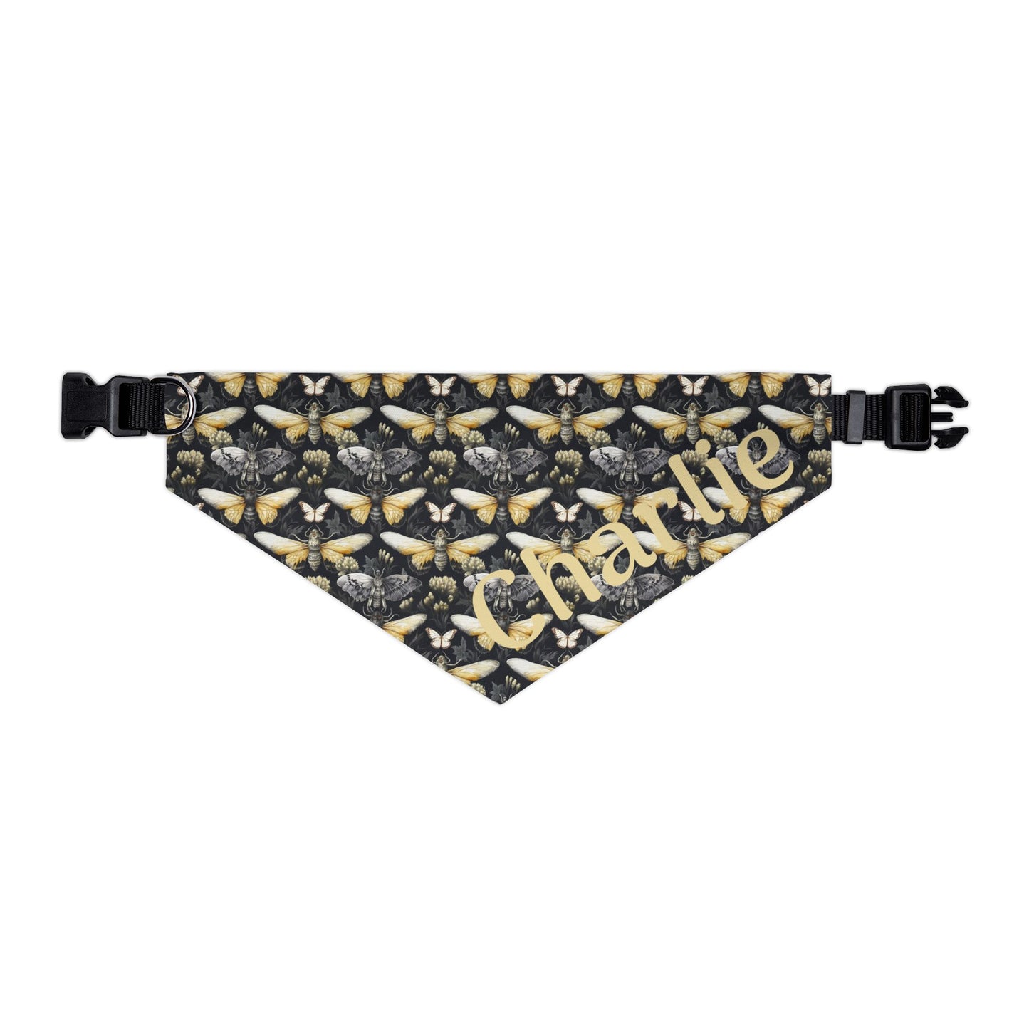 Pet Bandana Collar Moth Pattern