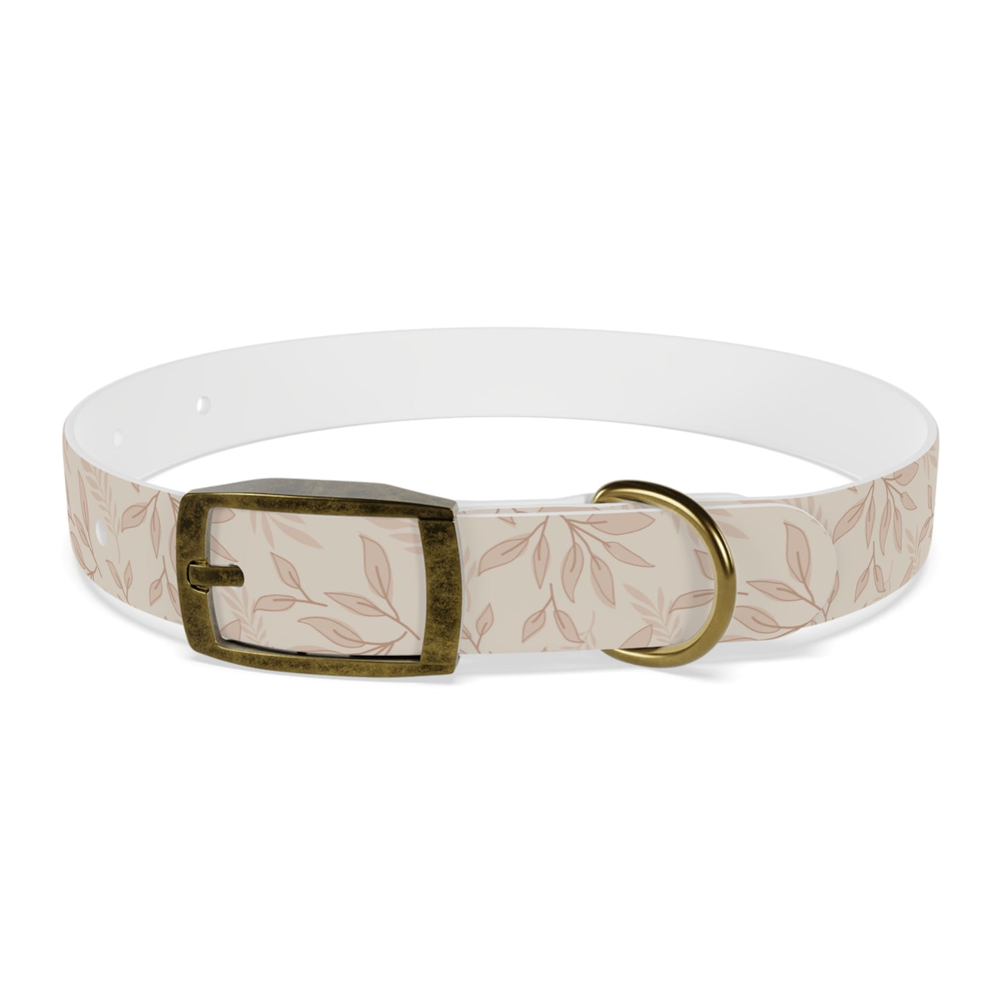 Dog Collar - Warm Beige Floral Wedding Dog Collar