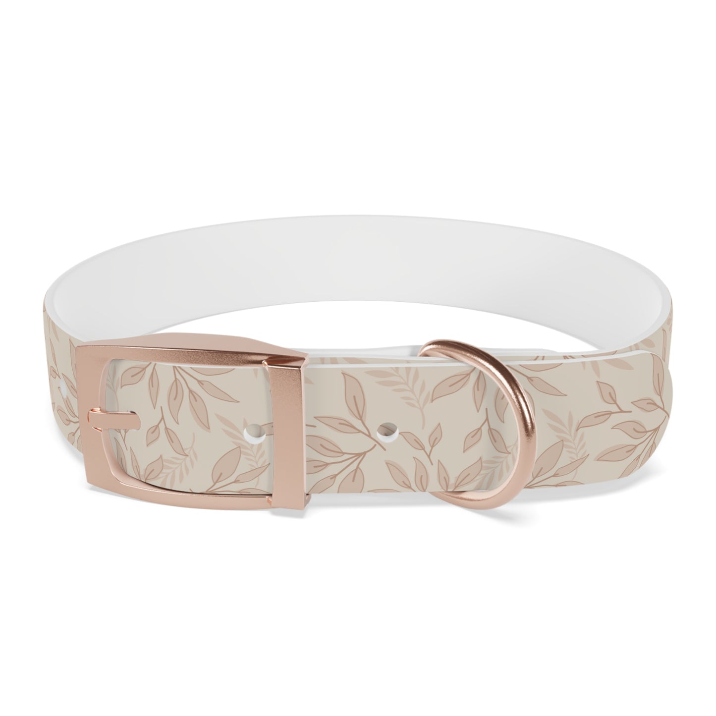 Dog Collar - Warm Beige Floral Wedding Dog Collar