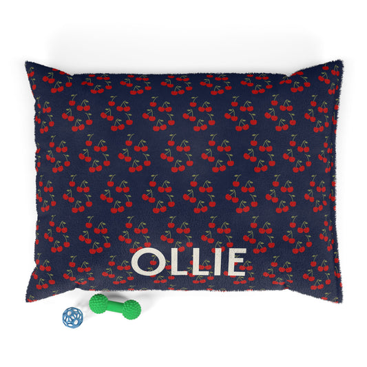 Personalized Pet Bed cherry print - Cozy & Cute Dog/Cat Bed for Home