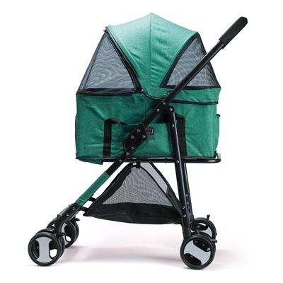 4 Wheel Pet Stroller with Removable Basket