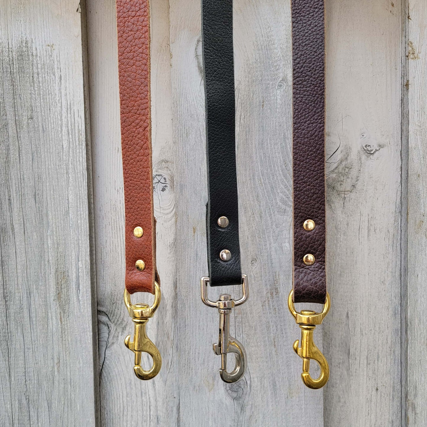 Black Braided Leather Dog Leash 60'' - Made in Canada