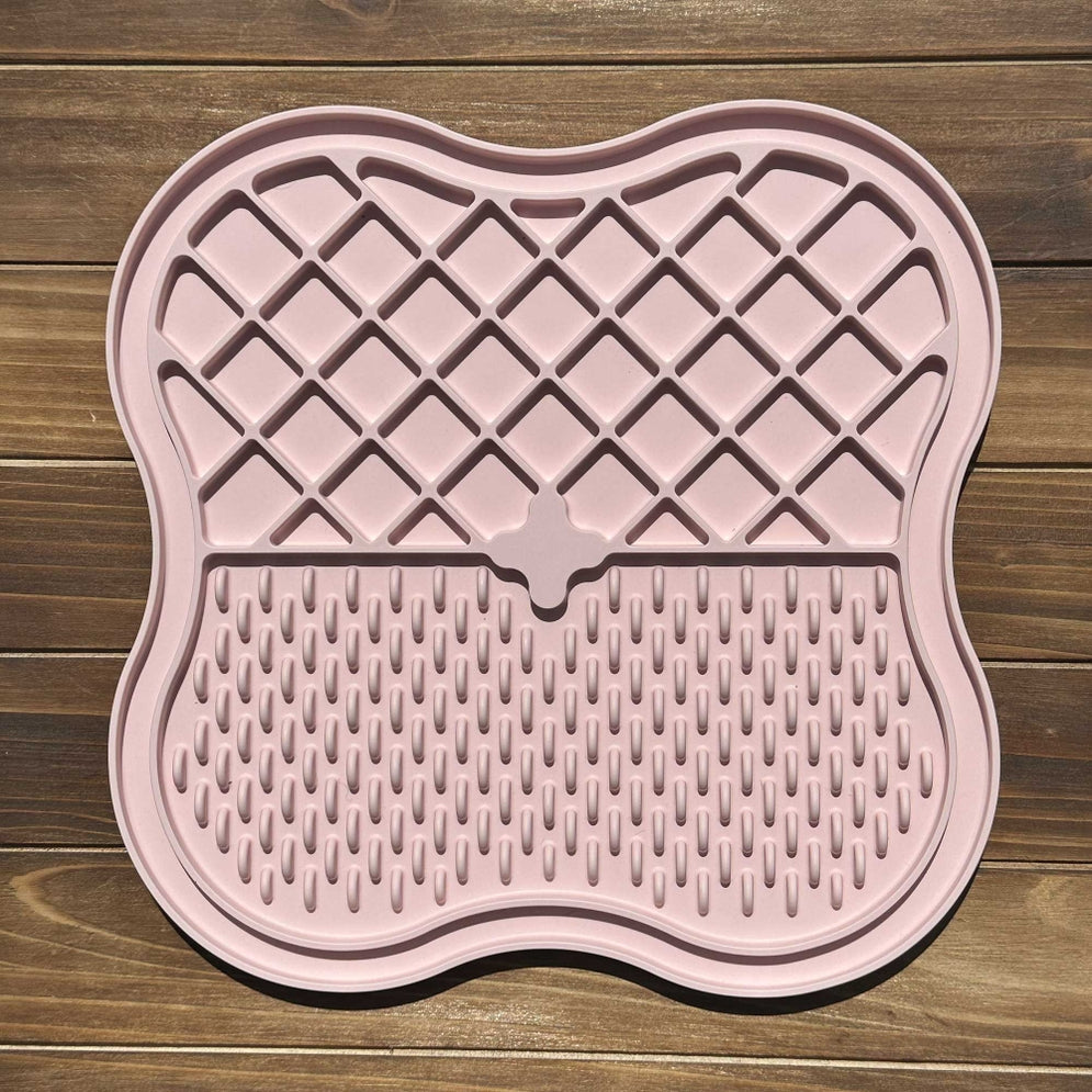 Lick mat for pets in light pink