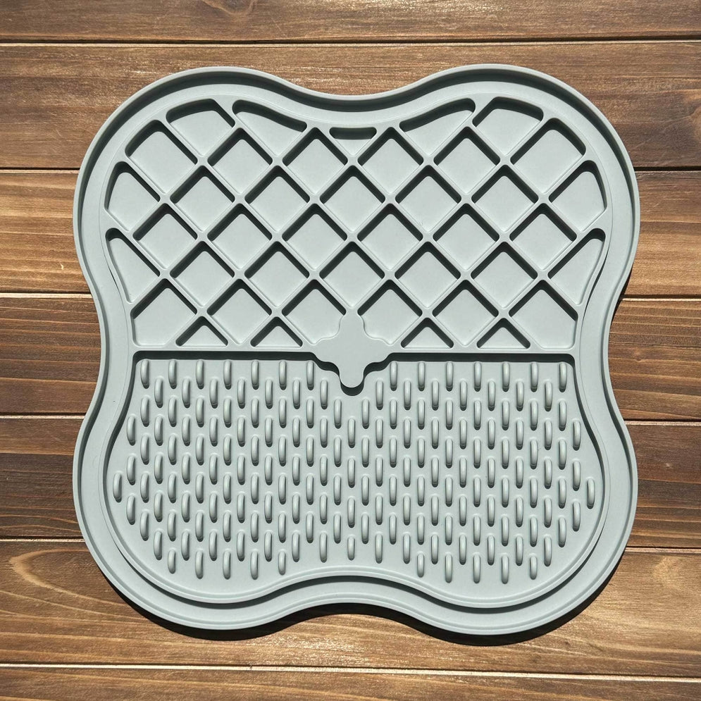 Lick mat for pets in sage green
